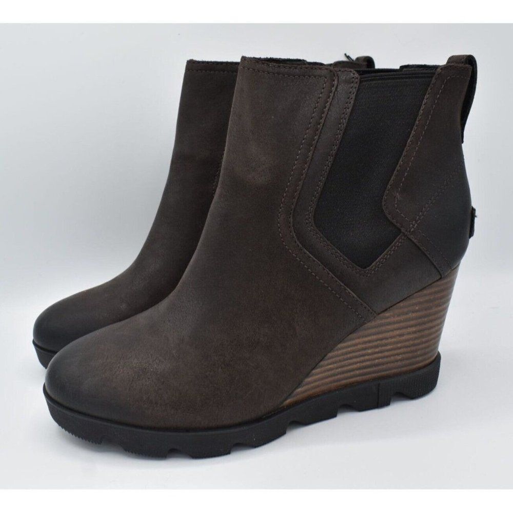 Sorel Womens Size 11 Joan Uptown Chelsea Wedge Waterproof Suede Boots Booties